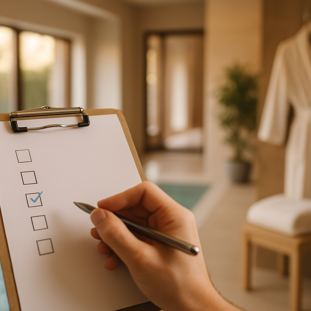 Checkliste für Kurzurlaub-Vorbereitung mit Wellnesshotels NRW